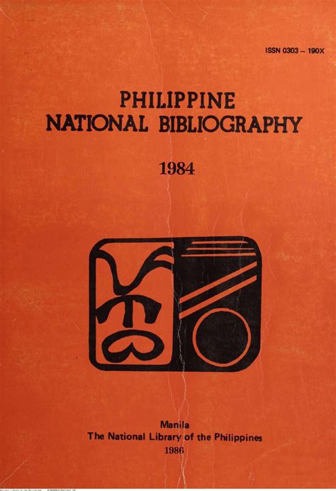 PHILIPPINE NATIONAL BIBLIOGRAPHY catalog.